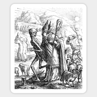 The Bishop, the Dance of Death - Hans Holbein Sticker